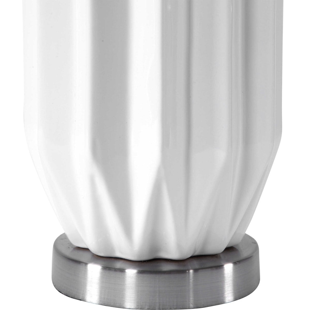 White Ceramic Table Lamp By Modish Store | Table Lamps | Modishstore - 4