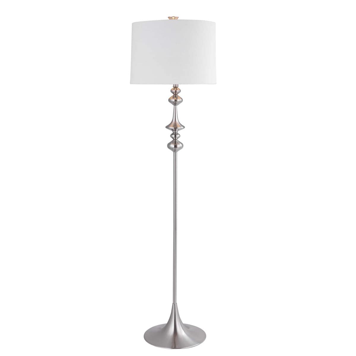 3-WAY White Linen Fabric Floor Lamps By Modish Store | Floor Lamps | Modishstore