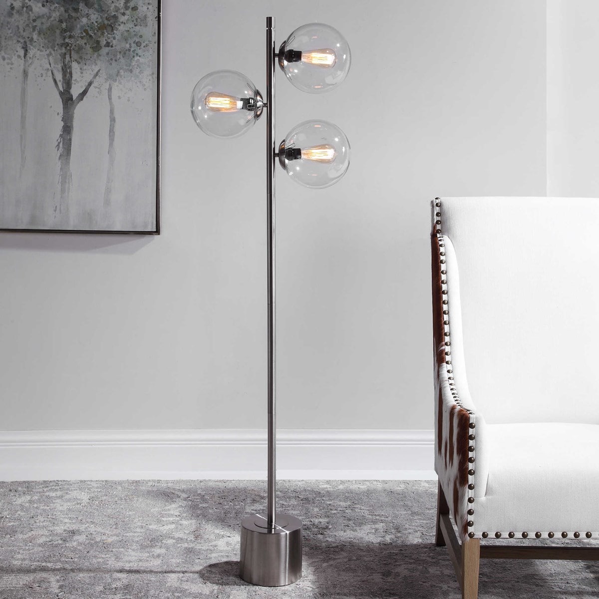 Clear Glass Globes Floor Lamps by Modish Store | Floor Lamps | Modishstore - 7
