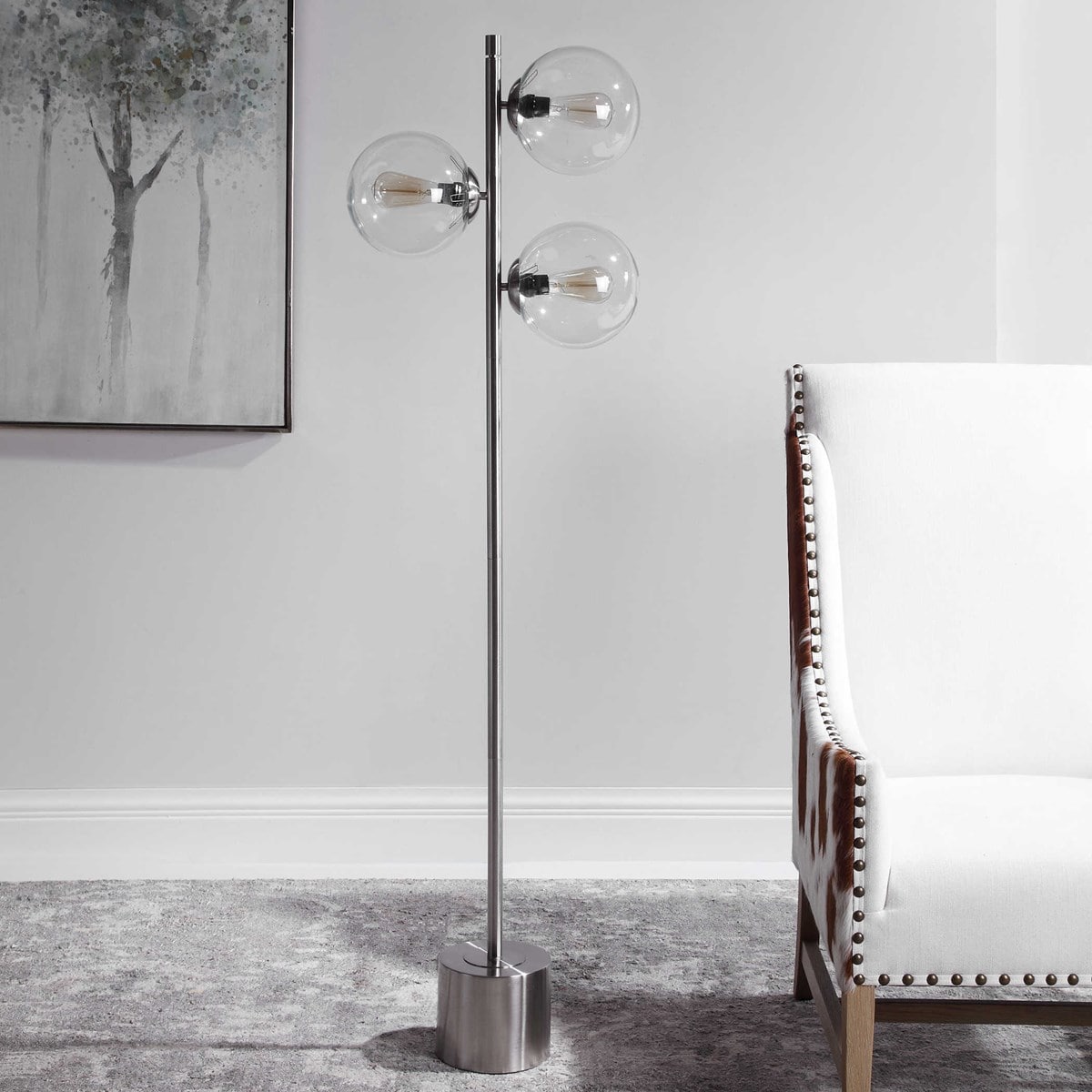 Clear Glass Globes Floor Lamps by Modish Store | Floor Lamps | Modishstore - 2