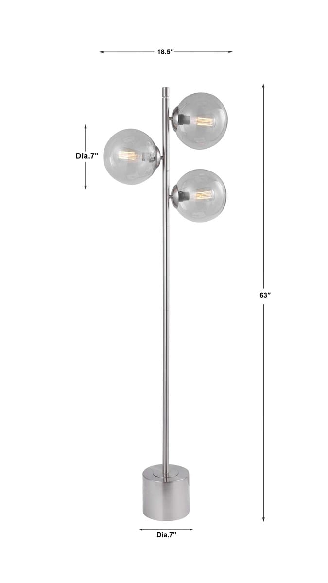 Clear Glass Globes Floor Lamps by Modish Store | Floor Lamps | Modishstore - 6