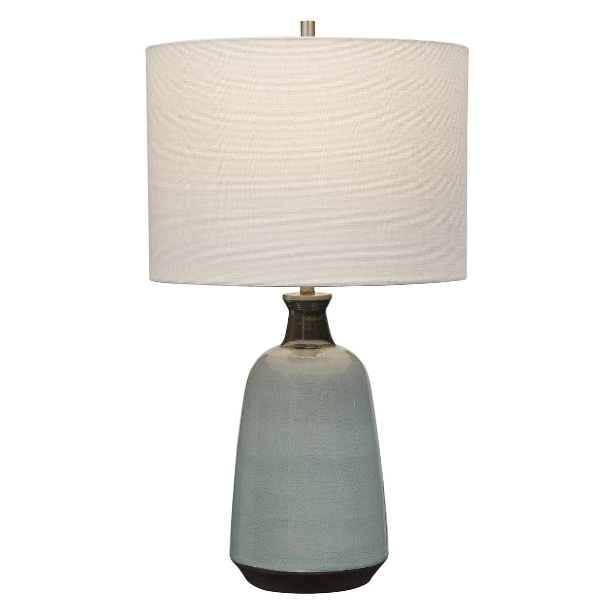 Light Turquoise Crackle Glazed Ceramic Table Lamp By Modish Store | Table Lamps | Modishstore - 2