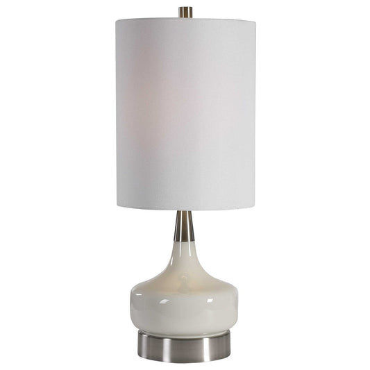 White Glass Table Lamp by Modish Store | Table Lamps | Modishstore