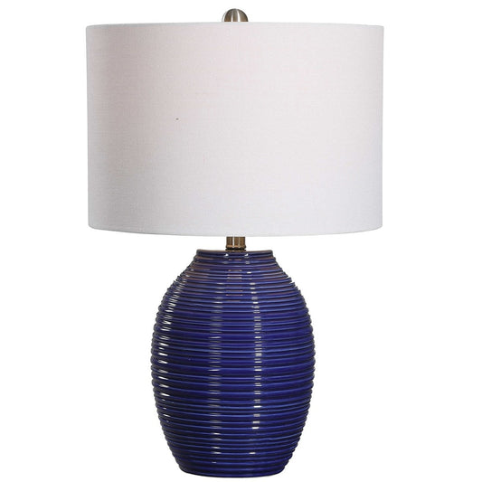 Rich Indigo Blue Ceramic Table Lamp By Modish Store | Table Lamps | Modishstore