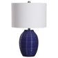 Rich Indigo Blue Ceramic Table Lamp By Modish Store | Table Lamps | Modishstore - 3