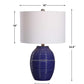 Rich Indigo Blue Ceramic Table Lamp By Modish Store | Table Lamps | Modishstore - 7
