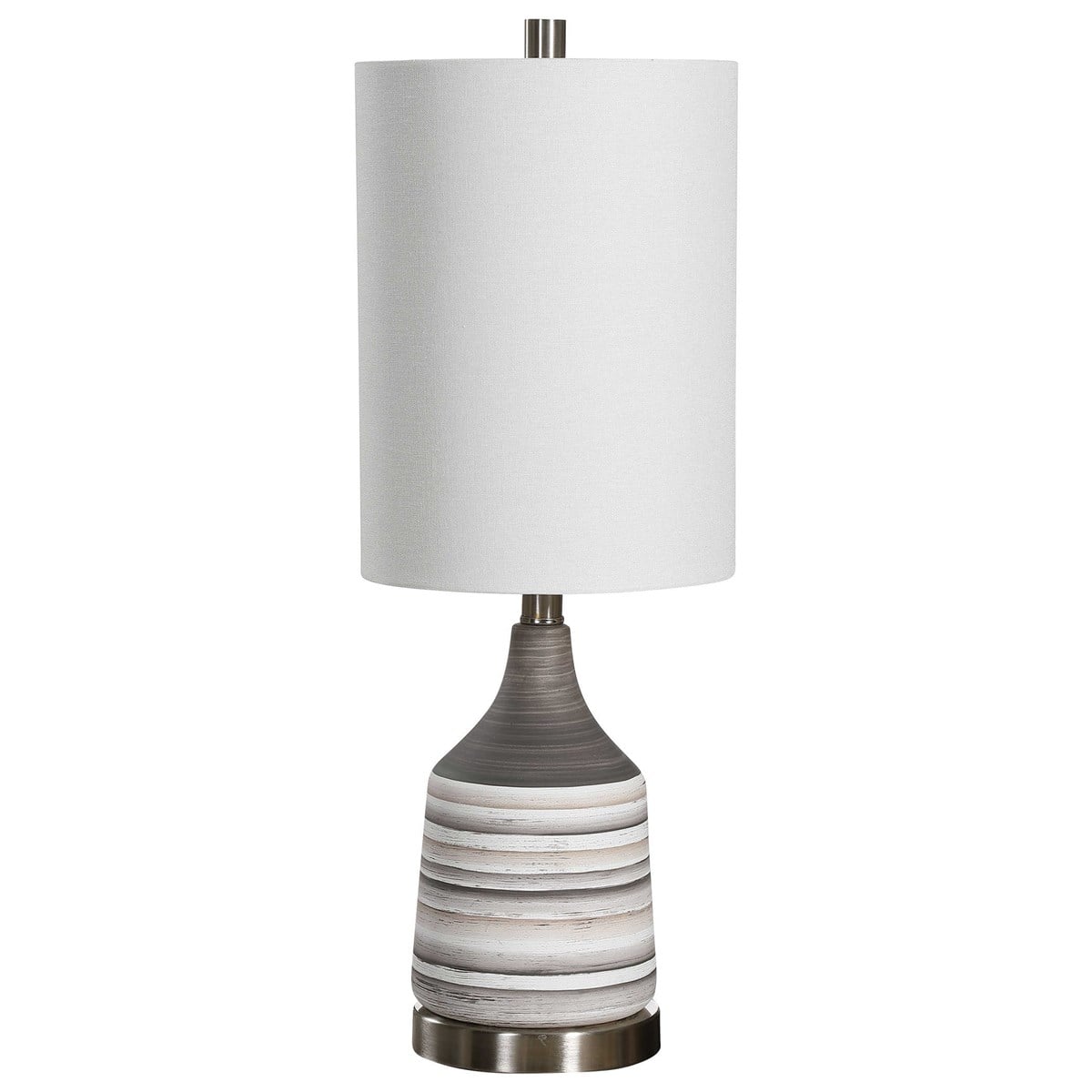 Charcoal, White and Tan Ceramic Table Lamps By Modish Store | Table Lamps | Modishstore - 3