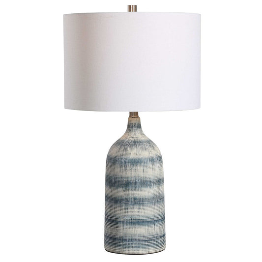 Blue and White Ceramic Table Lamp by Modish Store | Table Lamps | Modishstore