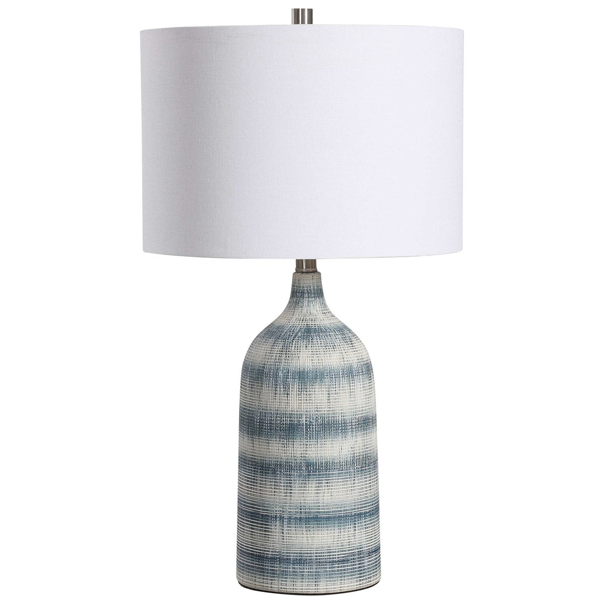 Blue and White Ceramic Table Lamp by Modish Store | Table Lamps | Modishstore - 3
