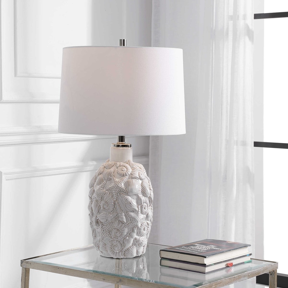 Modish Store White Ceramic Table Lamp | Table Lamps | Modishstore - 8