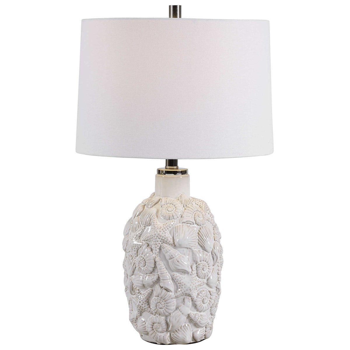 Modish Store White Ceramic Table Lamp | Table Lamps | Modishstore