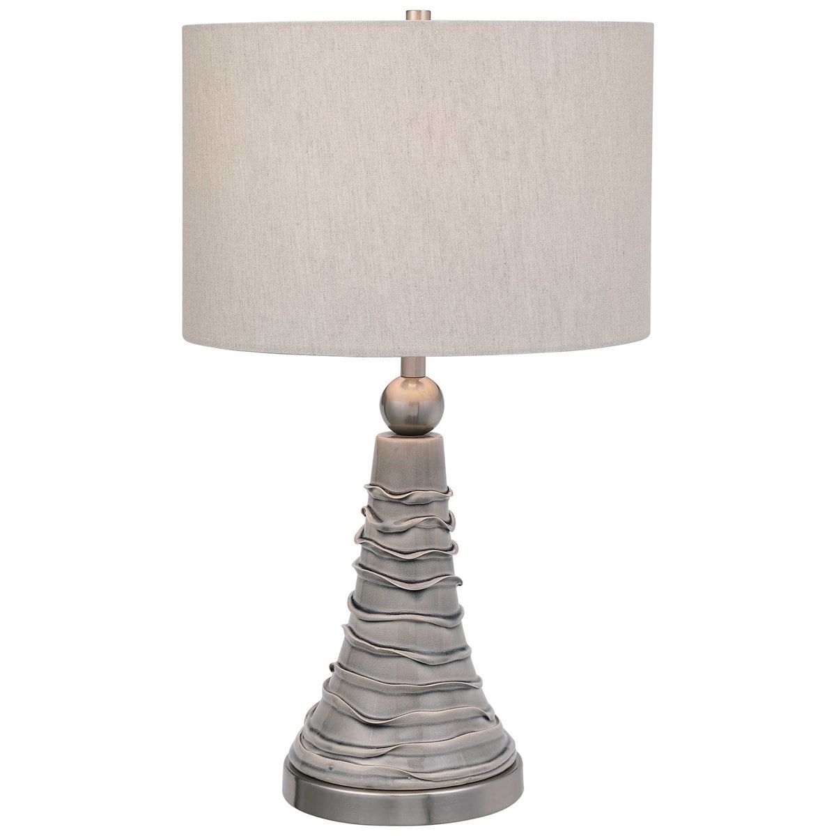 Dove Gray Ceramic Table Lamp by Modish Store | Table Lamps | Modishstore