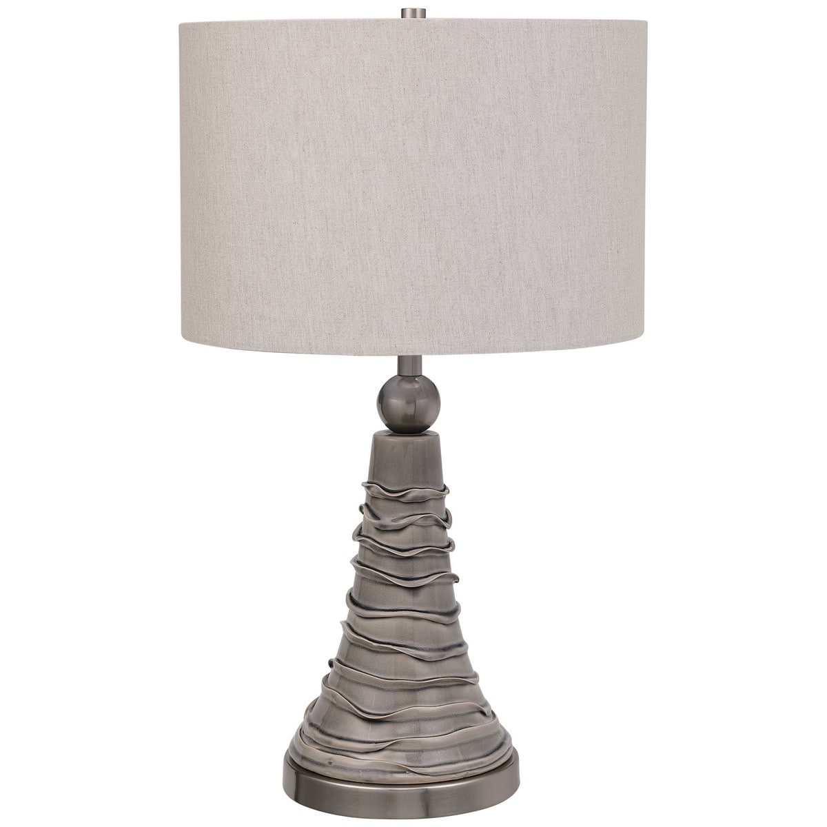 Dove Gray Ceramic Table Lamp by Modish Store | Table Lamps | Modishstore - 3