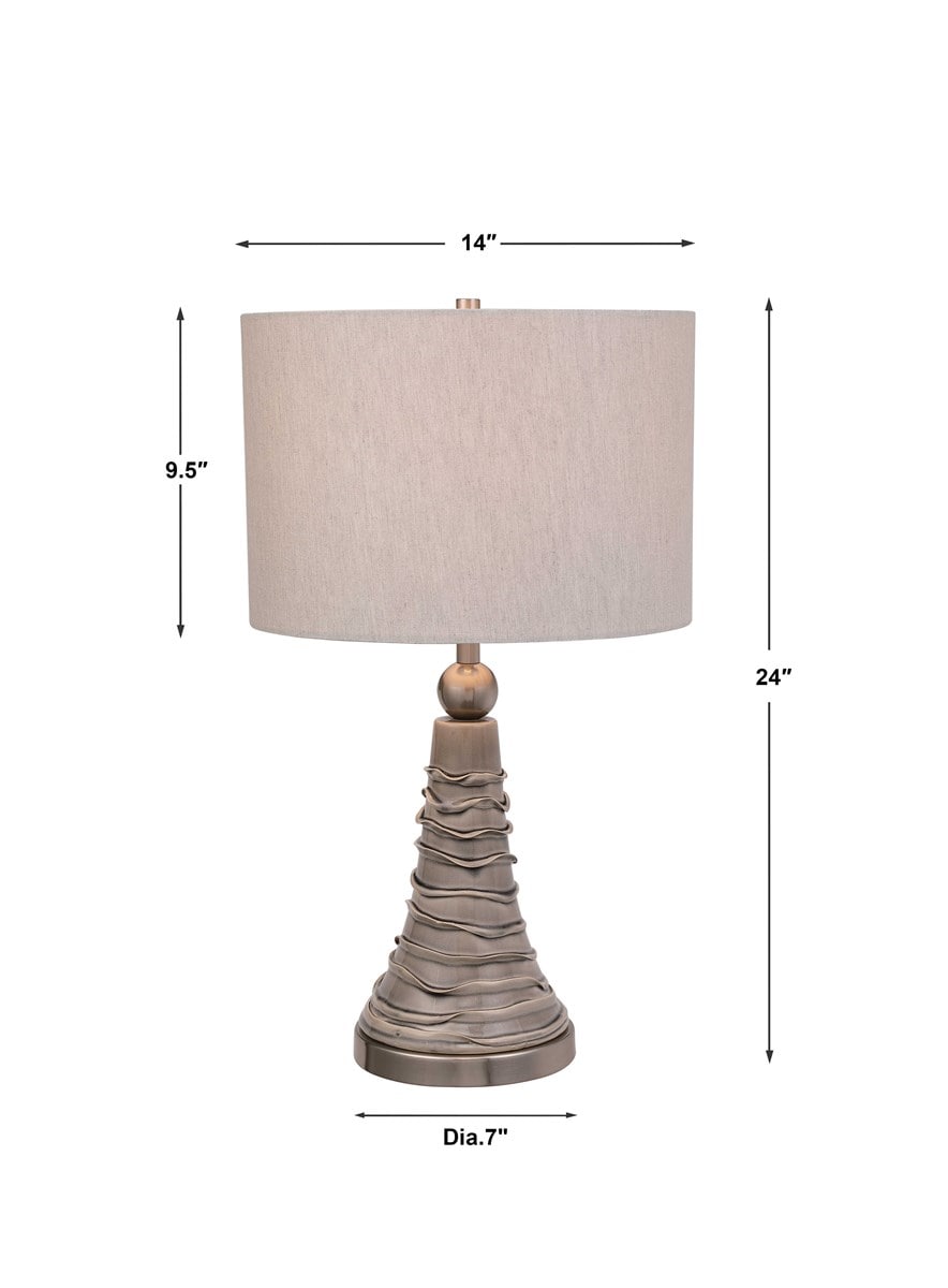 Dove Gray Ceramic Table Lamp by Modish Store | Table Lamps | Modishstore - 8