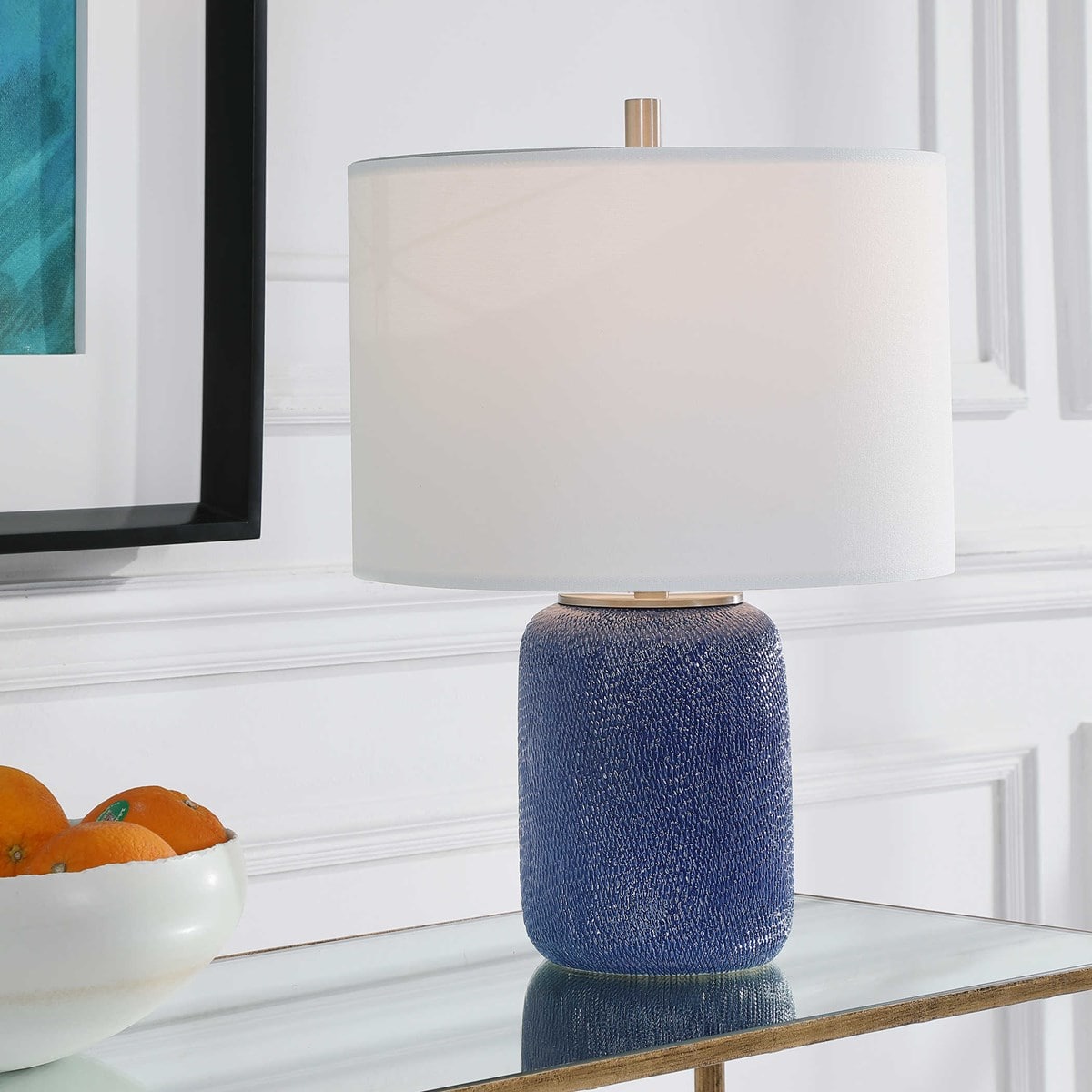 Cobalt Blue Ceramic Table Lamp By Modish Store | Table Lamps | Modishstore - 9
