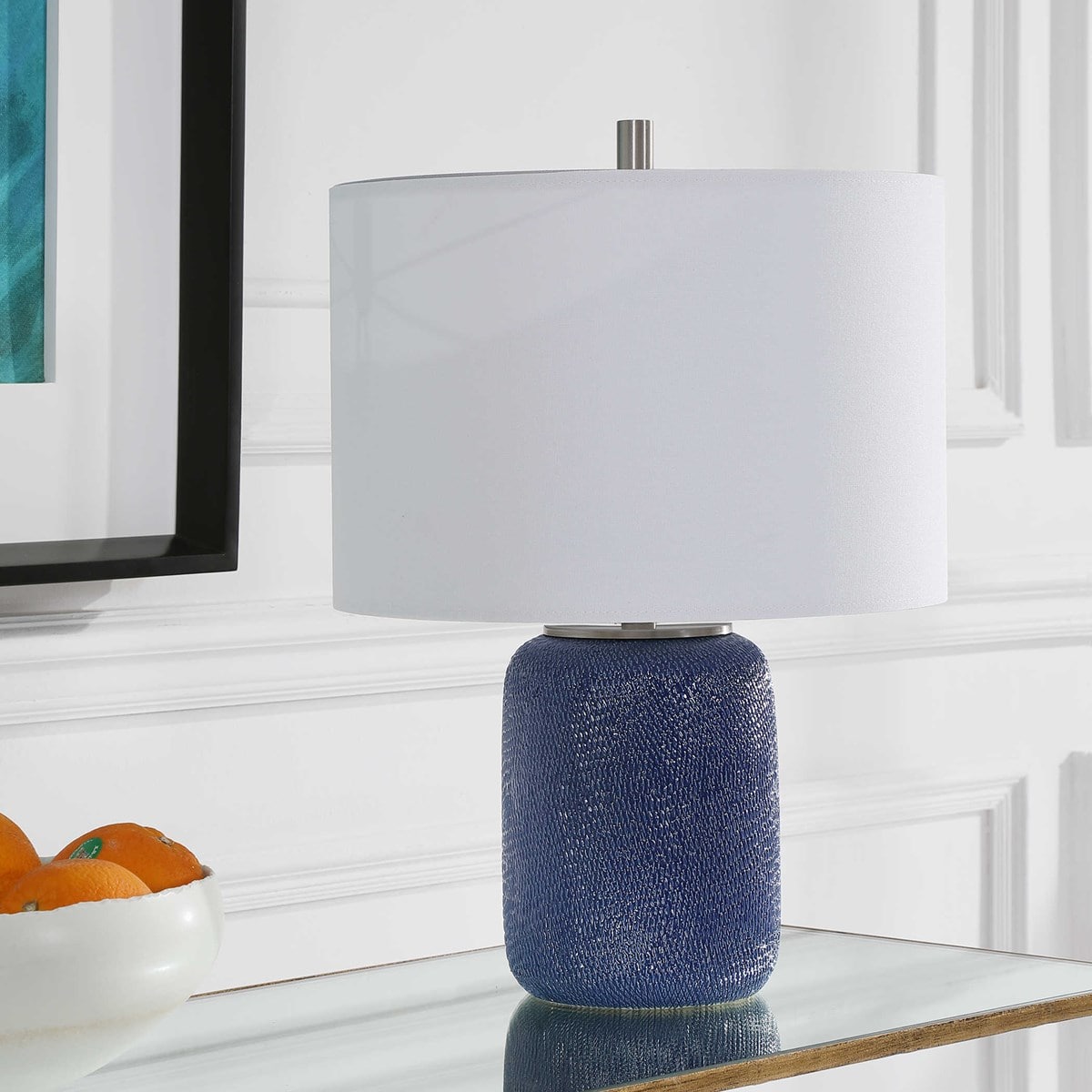 Cobalt Blue Ceramic Table Lamp By Modish Store | Table Lamps | Modishstore - 2