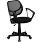 Low Back Black Mesh Swivel Task Office Chair With Curved Square Back And Arms By Flash Furniture | Office Chairs | Modishstore