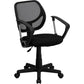 Low Back Black Mesh Swivel Task Office Chair With Curved Square Back And Arms By Flash Furniture | Office Chairs | Modishstore - 1