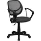 Low Back Gray Mesh Swivel Task Office Chair With Arms By Flash Furniture | Office Chairs | Modishstore - 1