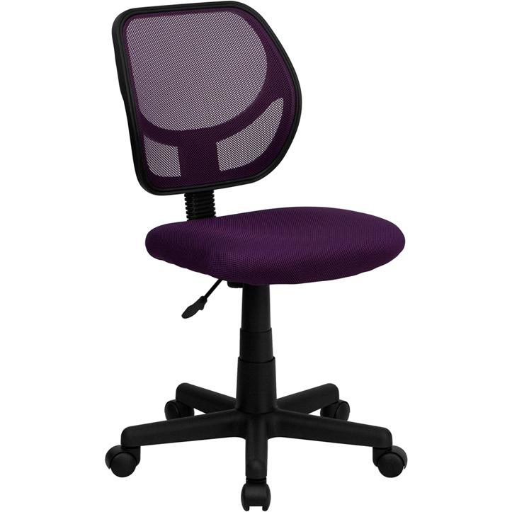 Low Back Purple Mesh Swivel Task Office Chair By Flash Furniture | Office Chairs | Modishstore - 1