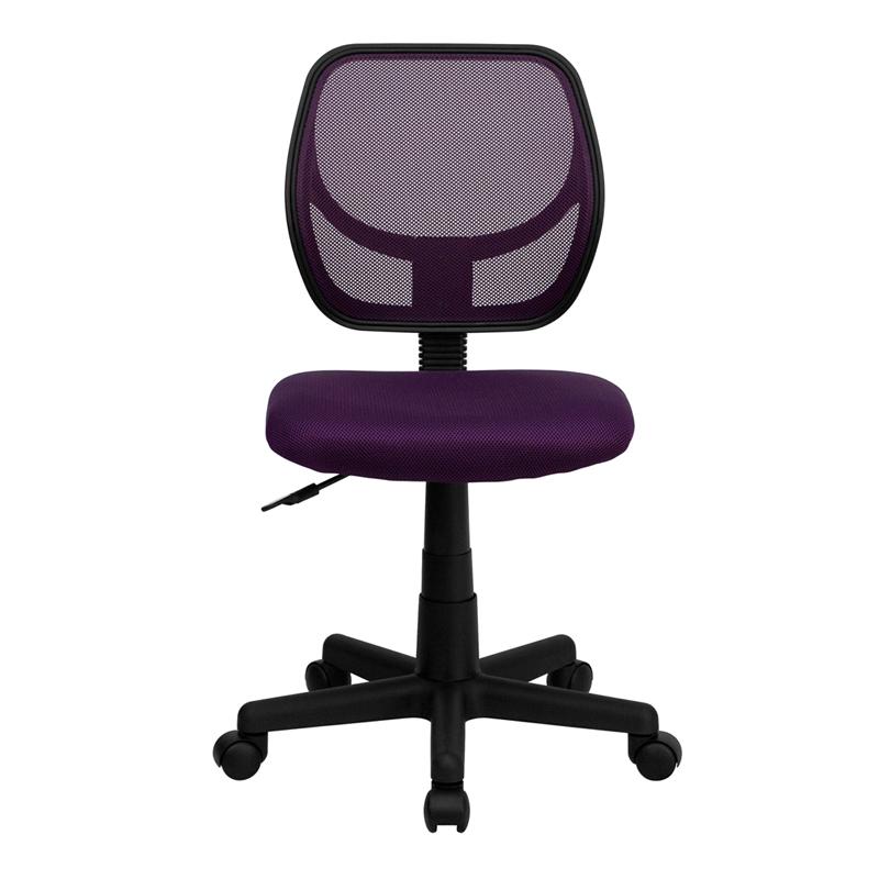Low Back Purple Mesh Swivel Task Office Chair By Flash Furniture | Office Chairs | Modishstore - 4