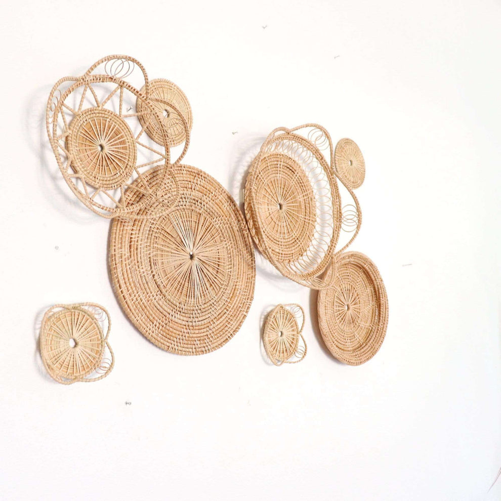 Hom - Rattan Wall Art DeCor Hanging (Set Of 8) By Thaihome | Wall Decor | Modishstore - 3