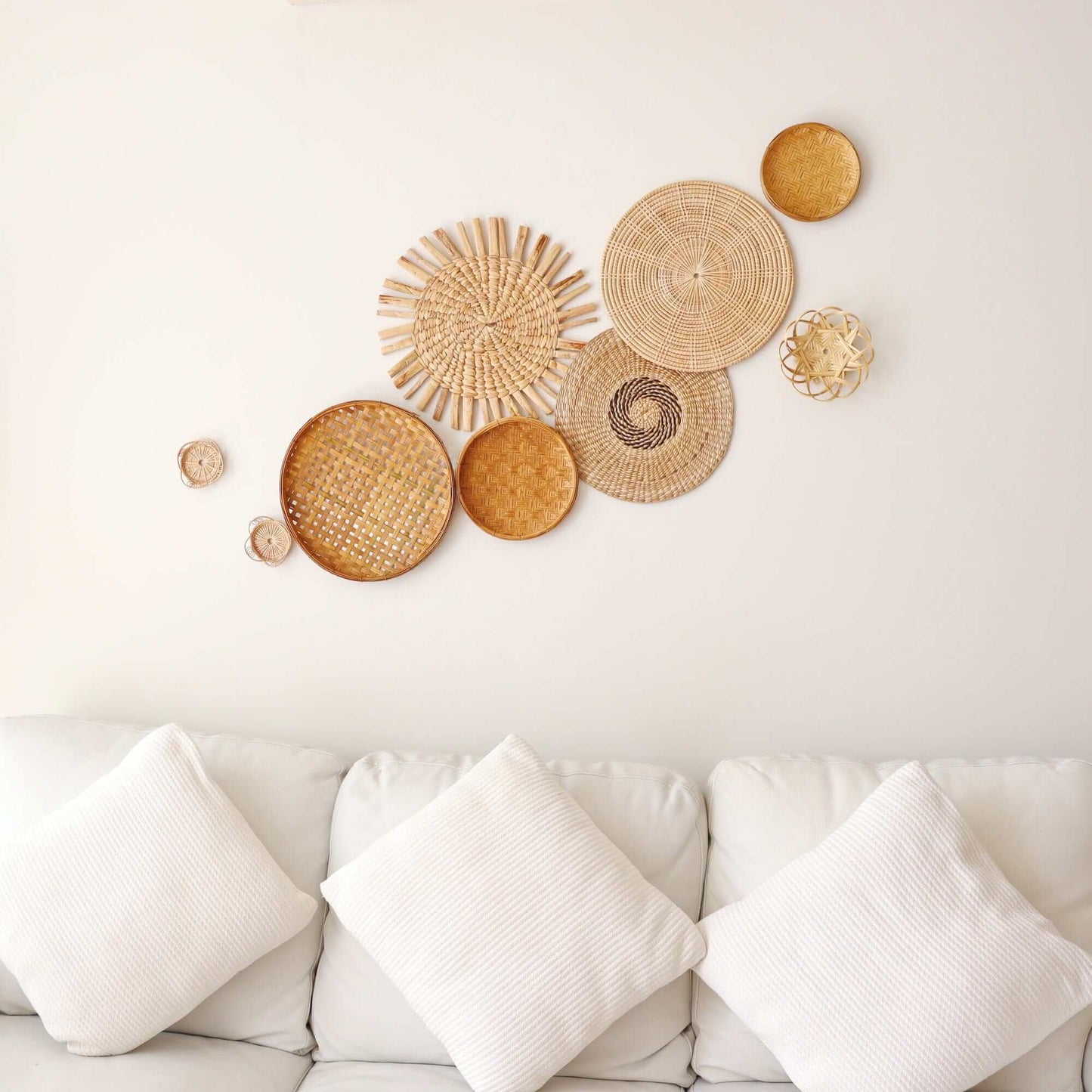 A Pa - Boho Wall Art DeCor Hanging (Set Of 9) By Thaihome | Wall Decor | Modishstore - 4