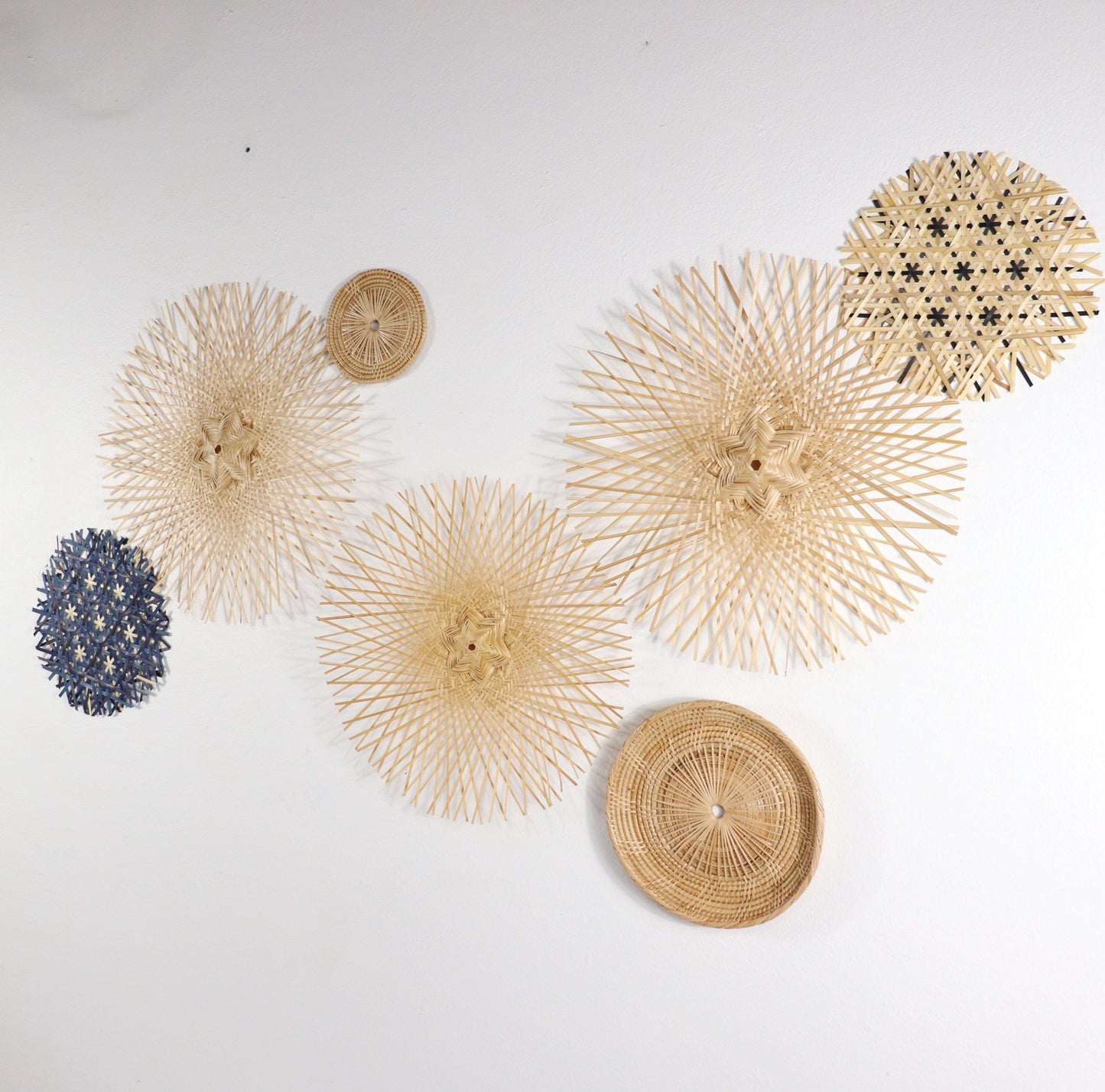 Lin La Da - Bamboo And Rattan Wall Hanging Decor Set Of 7 By Thaihome | Wall Art | Modishstore - 4