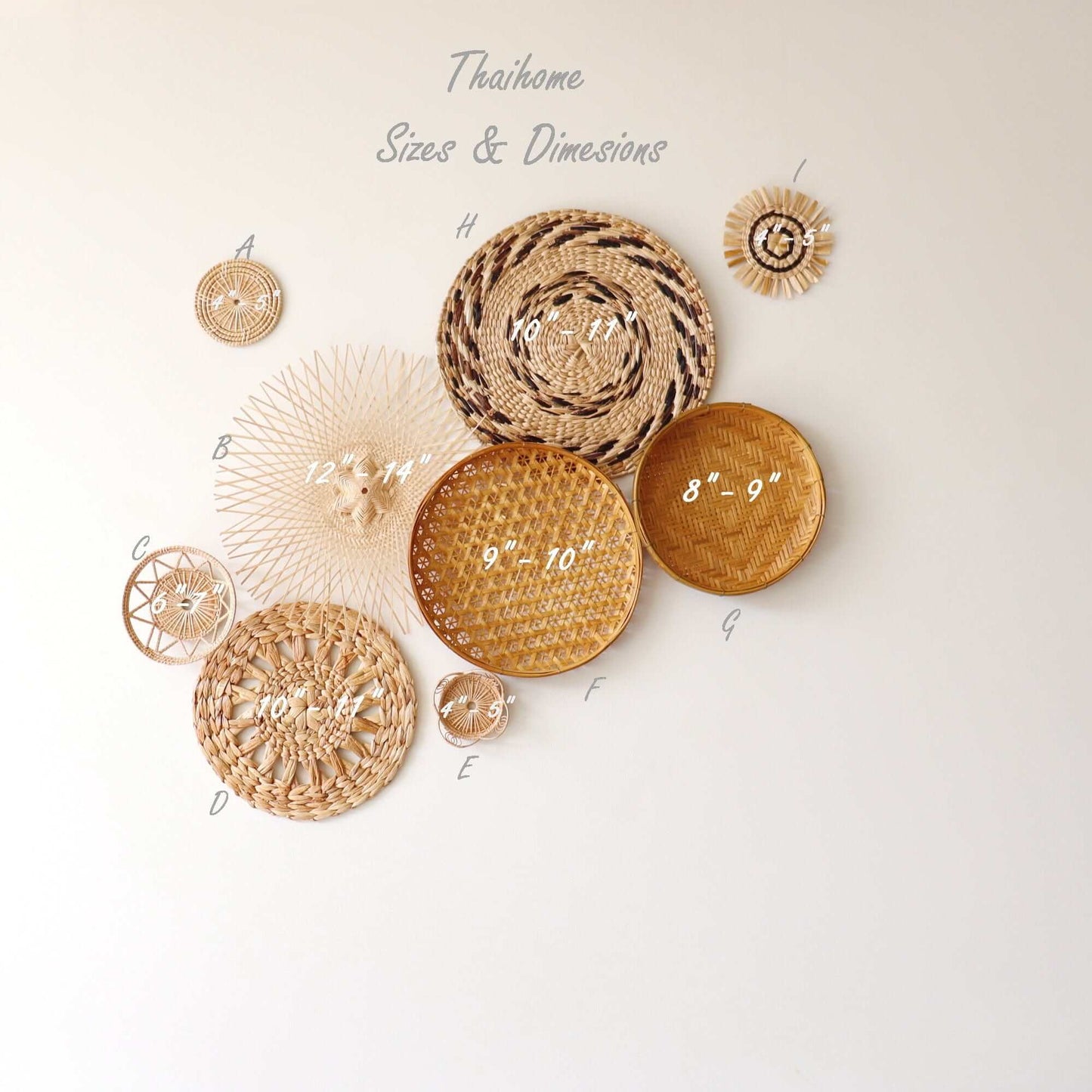 Da Nuch - Wall Hanging Art DeCor Set Of 9 By Thaihome | Wall Decor | Modishstore - 3