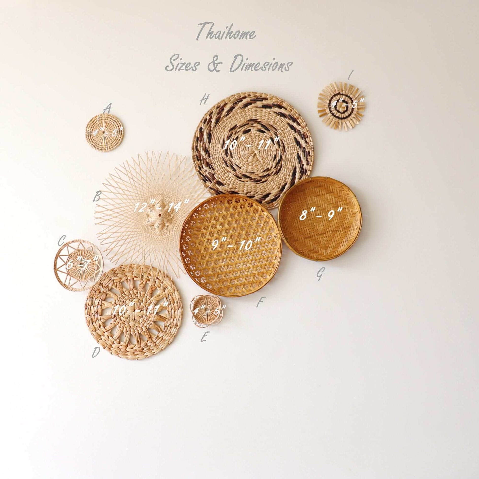 Da Nuch - Wall Hanging Art DeCor Set Of 9 By Thaihome | Wall Decor | Modishstore - 3