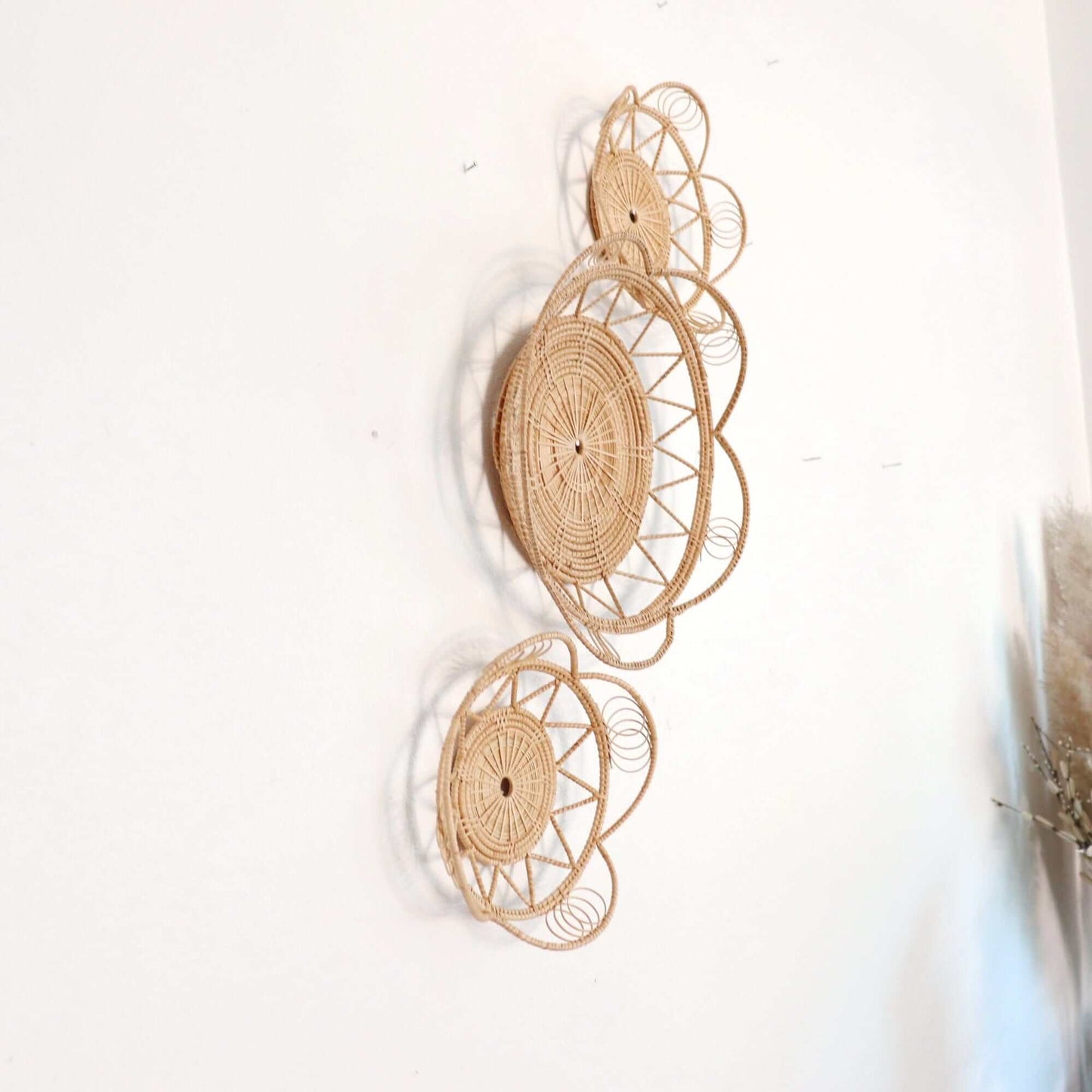 Ji Rat -  Rattan Wall Hanging DeCor (Set Of 3) By Thaihome | Wall Decor | Modishstore - 5