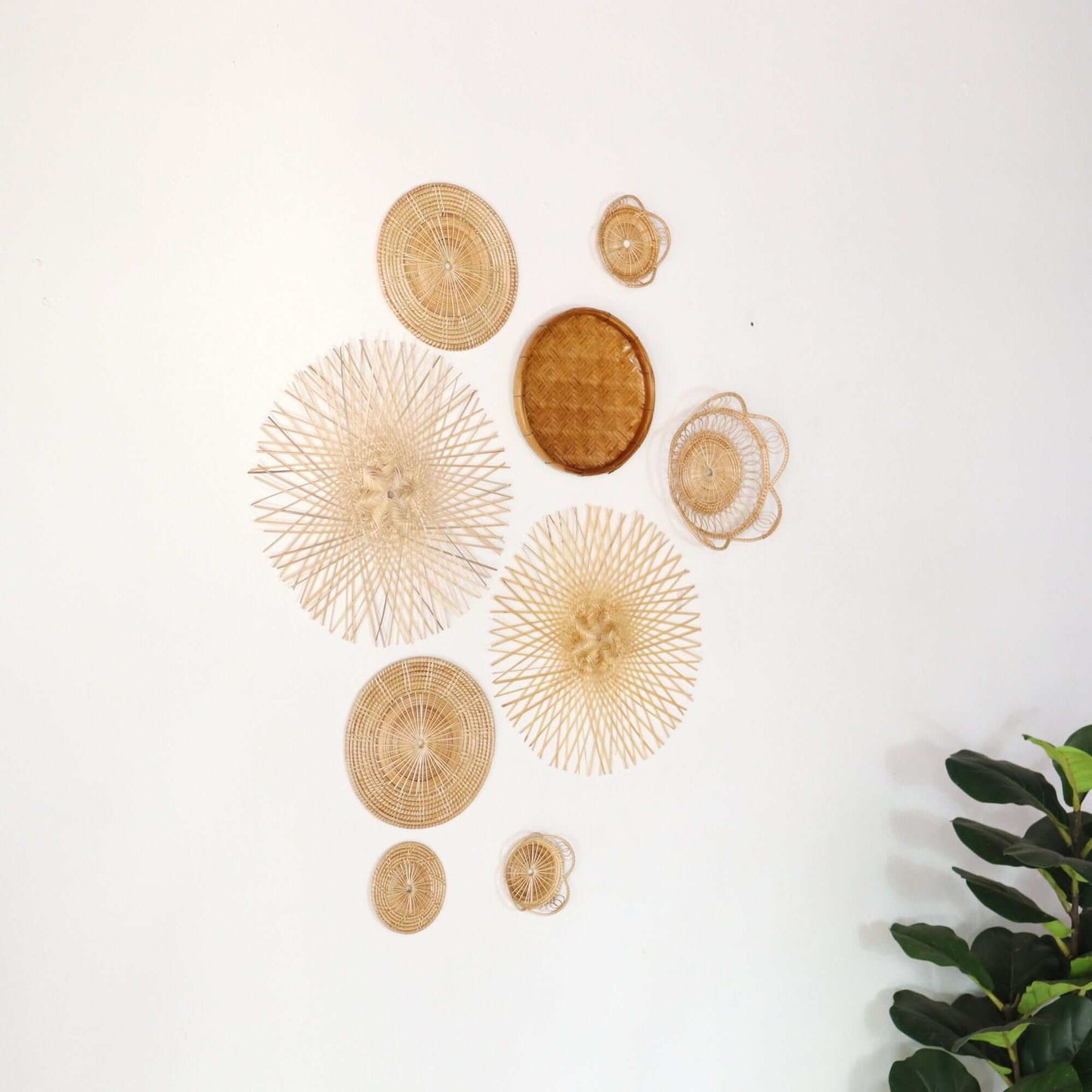 Ka Tin - Bamboo Wall Hanging Set Of 9 By Thaihome | Wall Art | Modishstore - 4