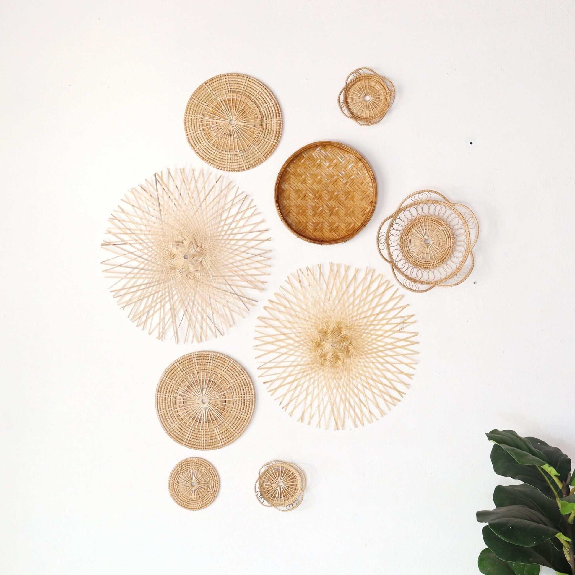 Ka Tin - Bamboo Wall Hanging Set Of 9 By Thaihome | Wall Art | Modishstore - 3