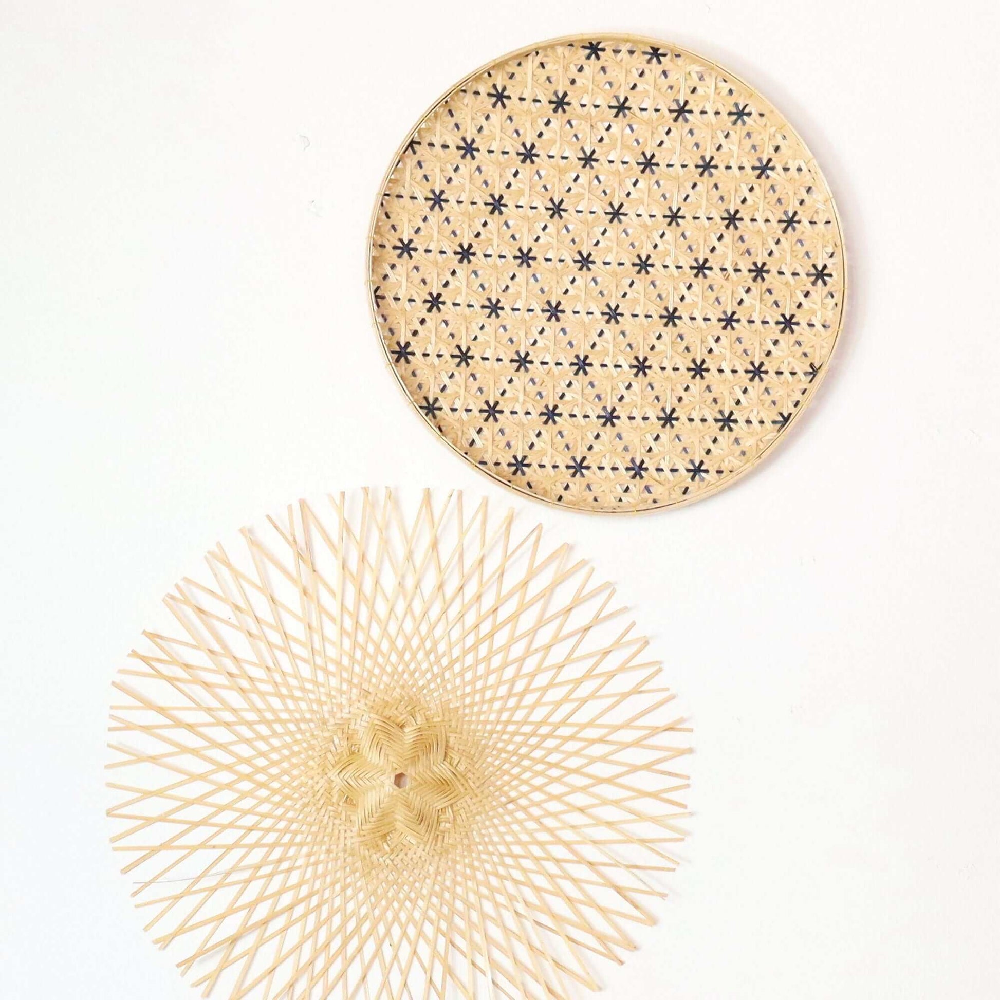 Kem Ma Pat- Bamboo Woven Wall Hangings (Set Of 3) By Thaihome | Wall Art | Modishstore - 4