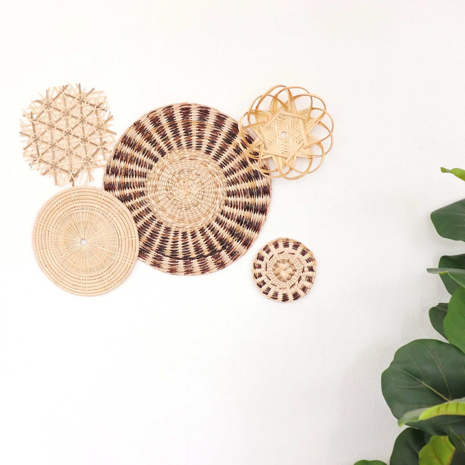La Pat - Boho Rattan Wall Hanging (Set Of 5) By Thaihome | Wall Decor | Modishstore - 3