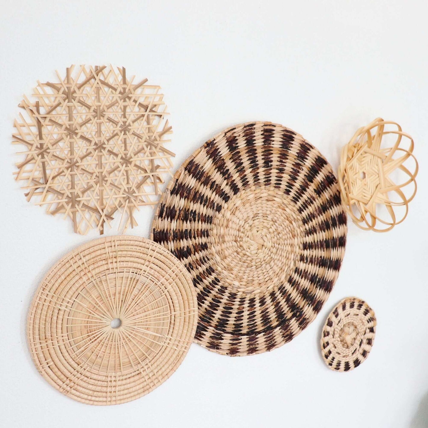 La Pat - Boho Rattan Wall Hanging (Set Of 5) By Thaihome | Wall Decor | Modishstore - 5