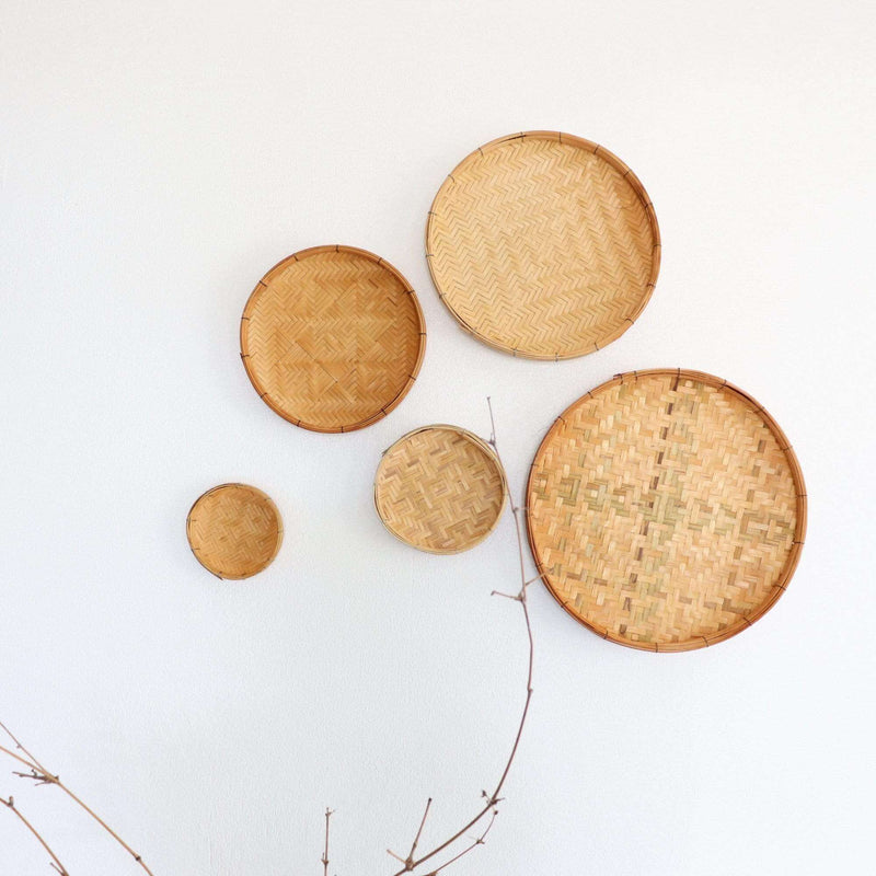 Nara - Bamboo Wall Hanging Art  Decor Set Of 5 By Thaihome | Wall Decor | Modishstore