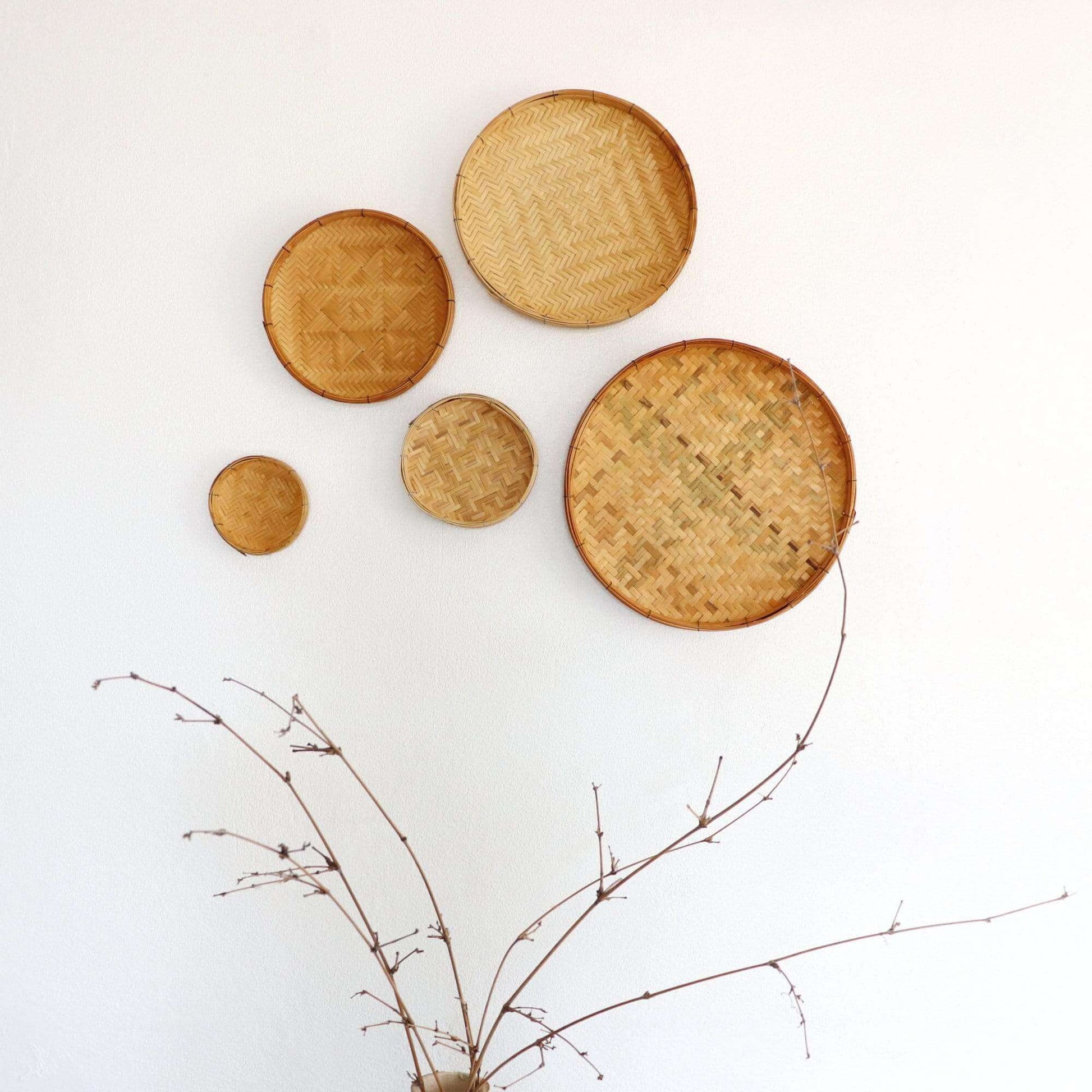 Nara - Bamboo Wall Hanging Art  Decor Set Of 5 By Thaihome | Wall Decor | Modishstore - 3