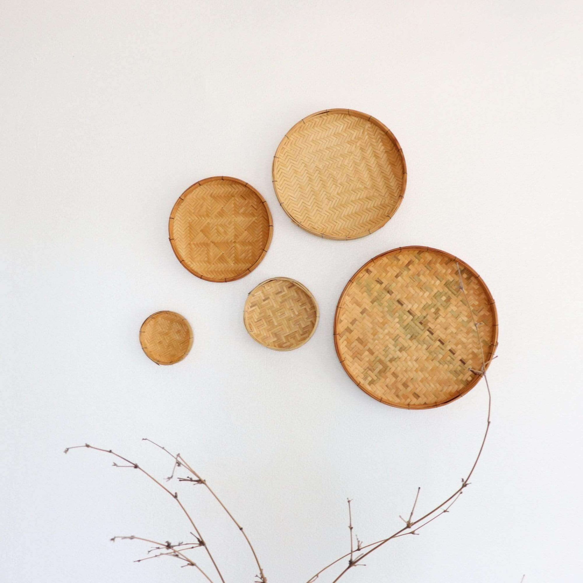Nara - Bamboo Wall Hanging Art  Decor Set Of 5 By Thaihome | Wall Decor | Modishstore - 5
