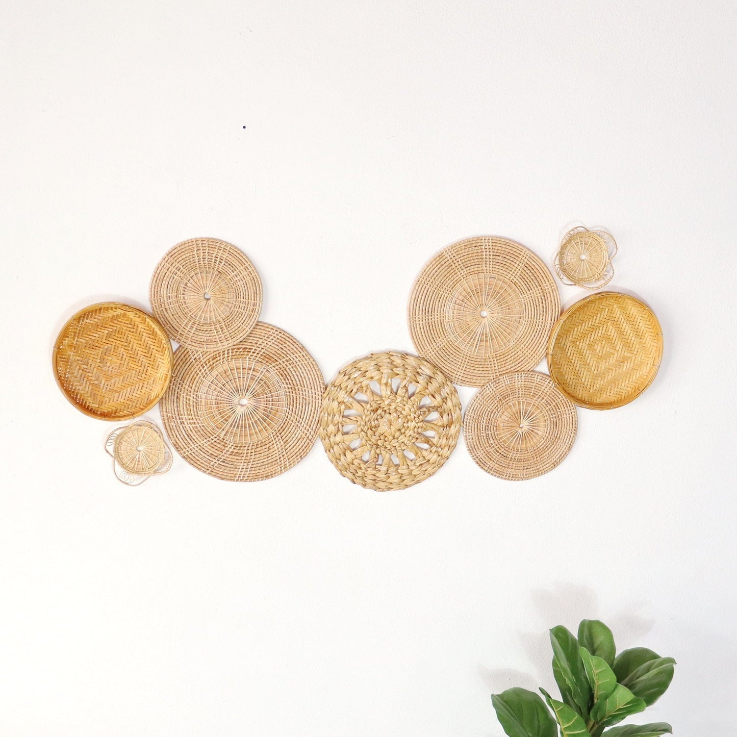 Pa Vi Ka -  Wall Hanging DeCor Set Of 9 By Thaihome | Wall Decor | Modishstore