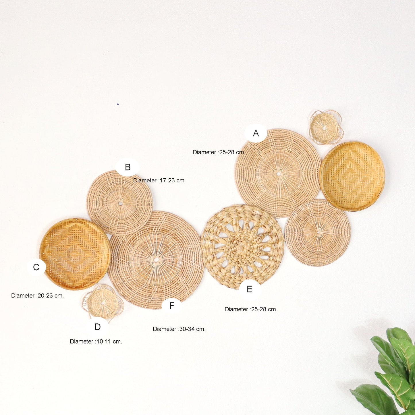 Pa Vi Ka -  Wall Hanging DeCor Set Of 9 By Thaihome | Wall Decor | Modishstore - 2