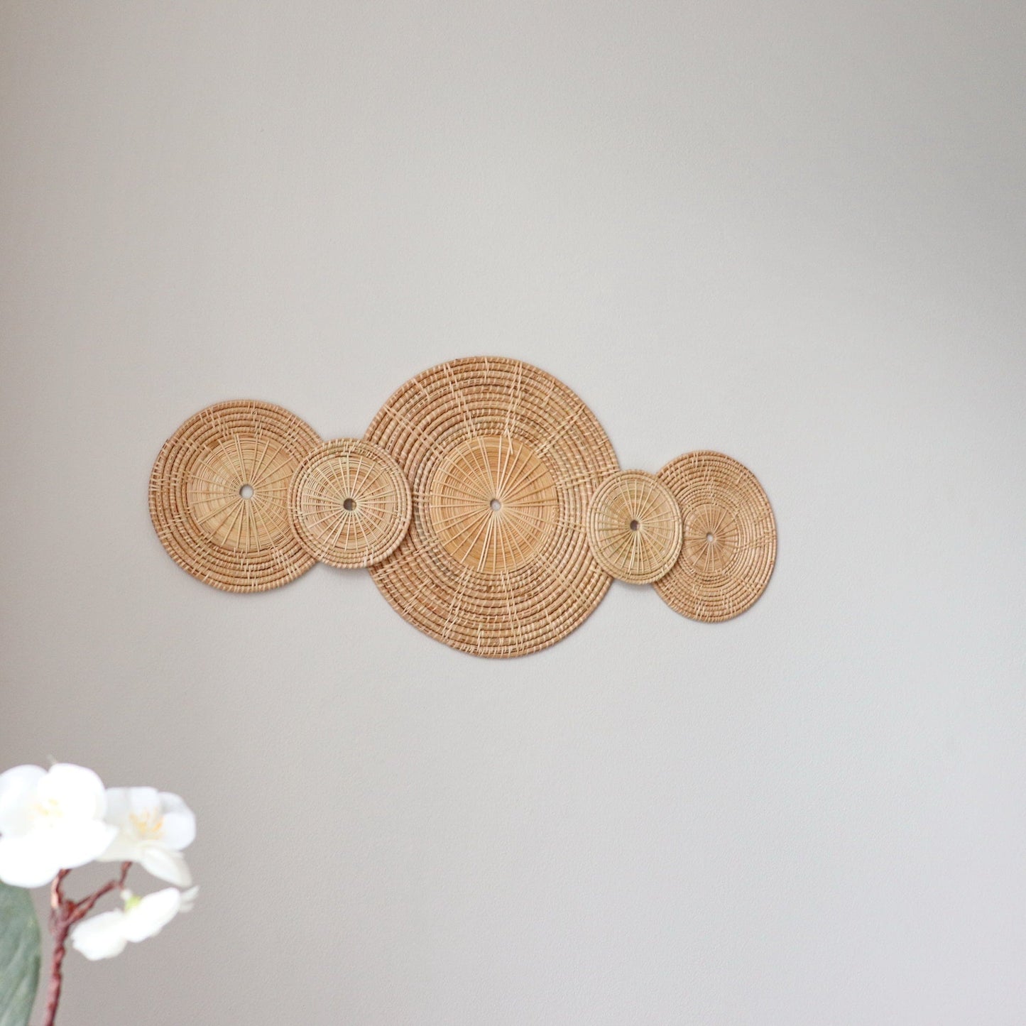 Sa La - Rattan Wall Hanging DeCor (Set Of 5) By Thaihome | Wall Decor | Modishstore - 3