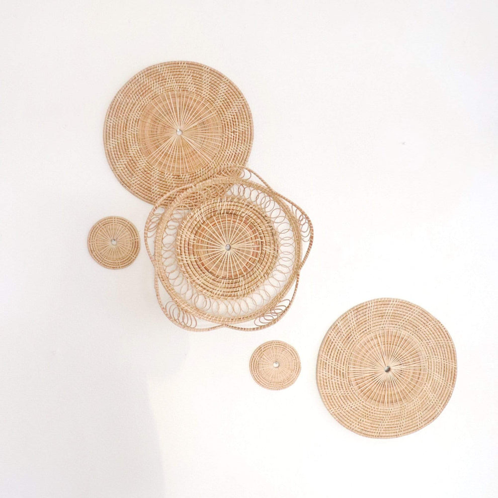 Sarang - Rattan Wall Decor - Handcrafted Natural Rattan (Set Of 5) By Thaihome | Wall Decor | Modishstore - 3