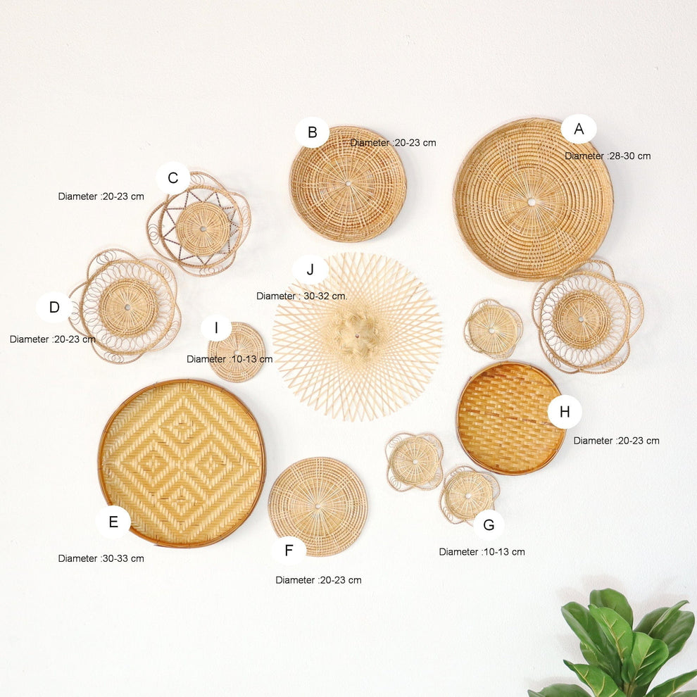 Ti Sa Ta - Wall Hanging DeCor Set Of 13 By Thaihome | Wall Decor | Modishstore - 2