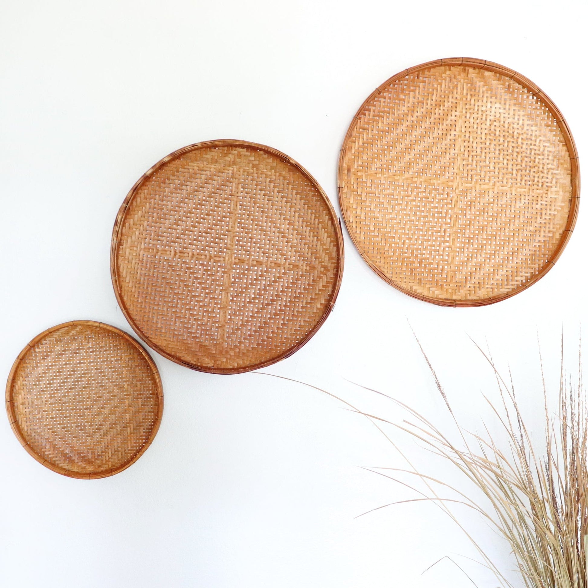 Tu Wa Nan - Antique Wall Hanging DeCor Set Of 3 By Thaihome | Wall Decor | Modishstore - 2