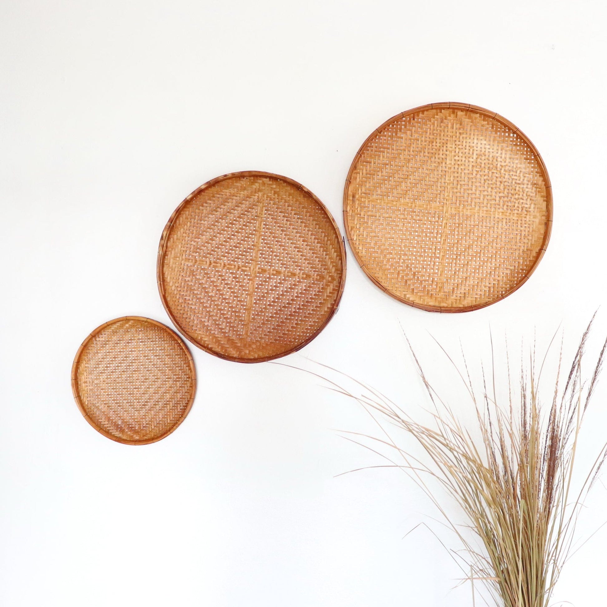 Tu Wa Nan - Antique Wall Hanging DeCor Set Of 3 By Thaihome | Wall Decor | Modishstore