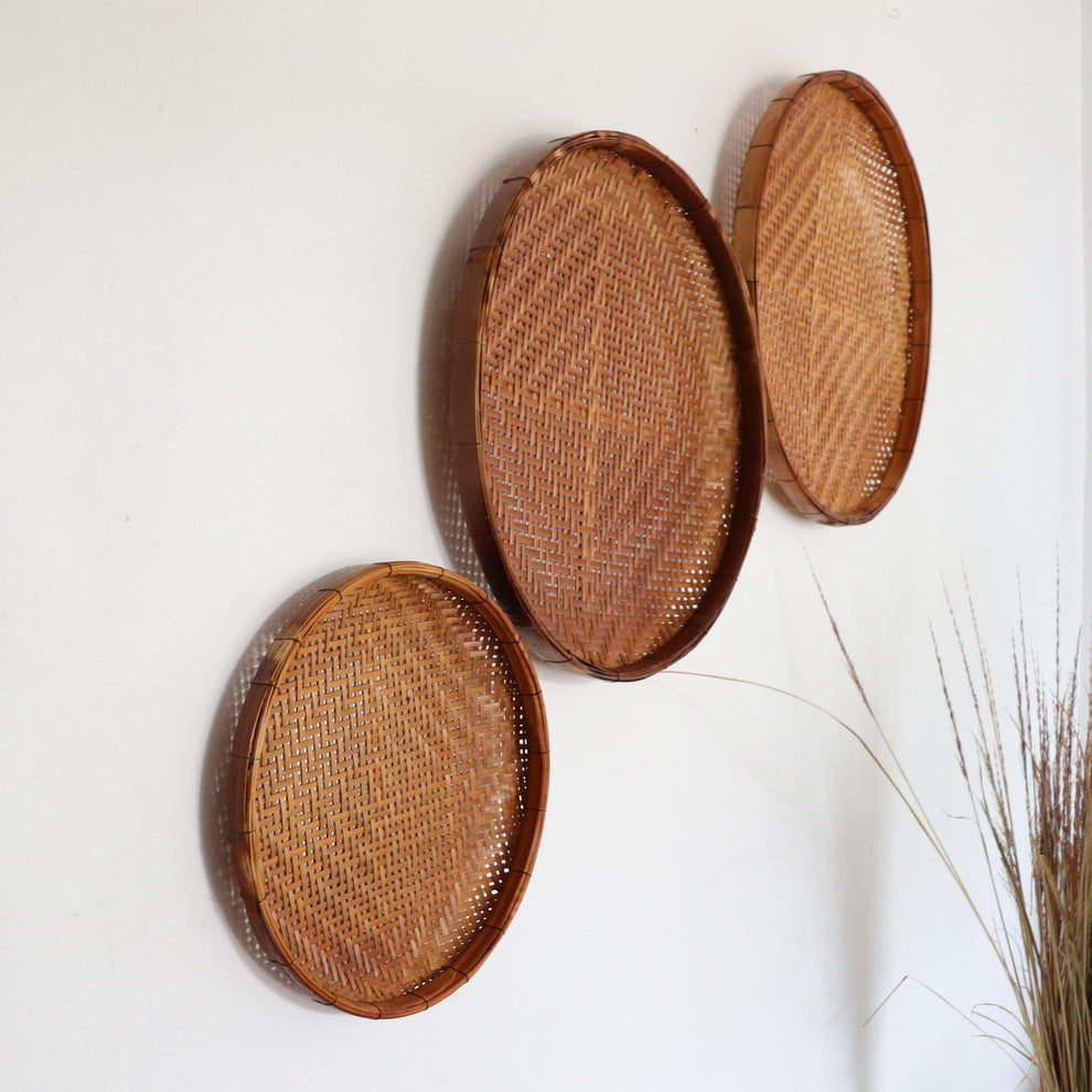Tu Wa Nan - Antique Wall Hanging DeCor Set Of 3 By Thaihome | Wall Decor | Modishstore - 4