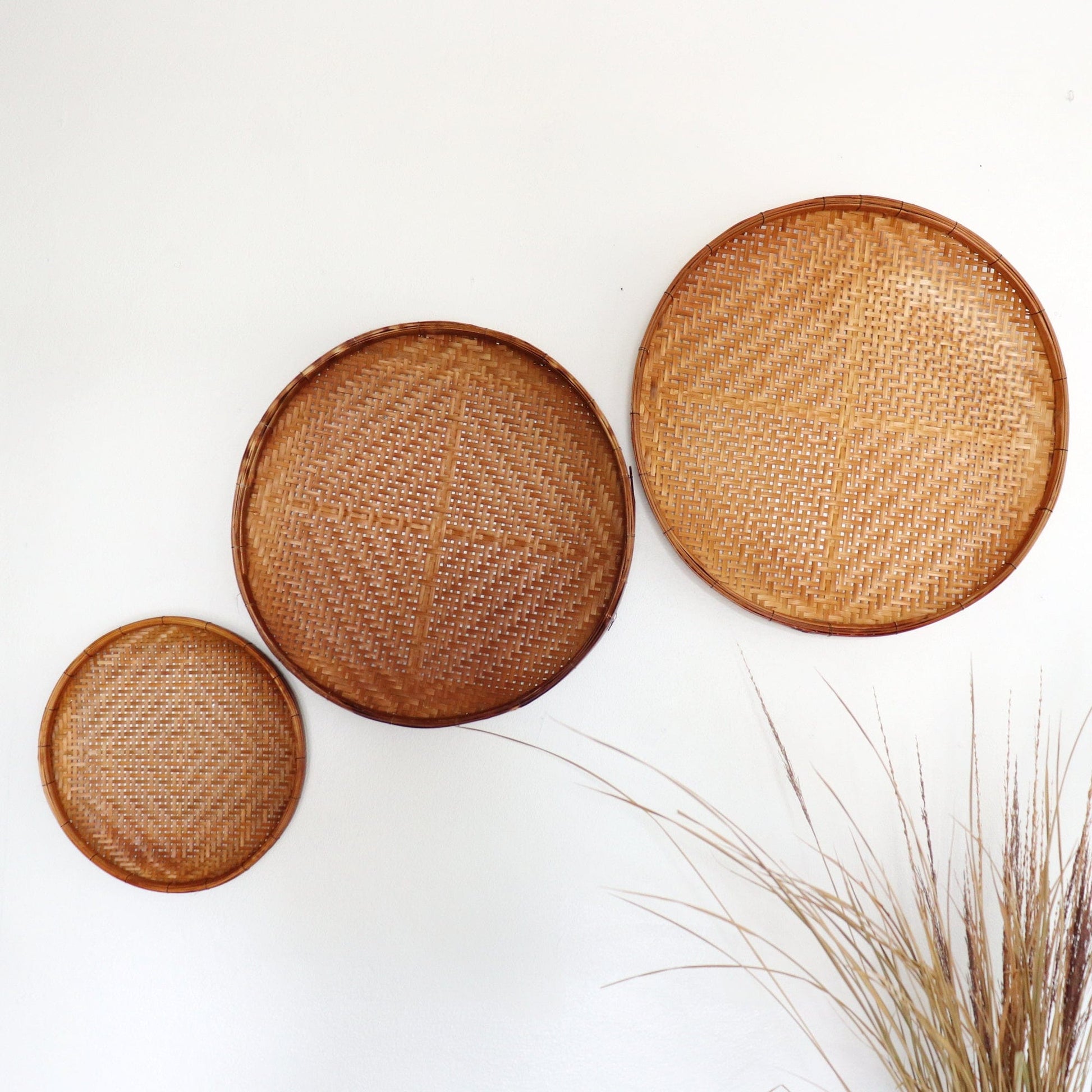 Tu Wa Nan - Antique Wall Hanging DeCor Set Of 3 By Thaihome | Wall Decor | Modishstore - 5