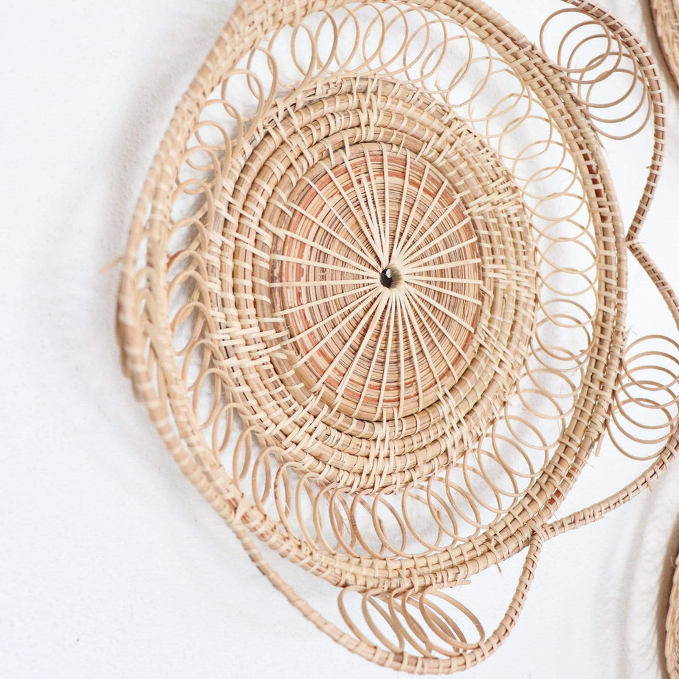 Wan Jai - Rattan Wall Hanging Decor (Set Of 3) By Thaihome | Wall Decor | Modishstore - 2