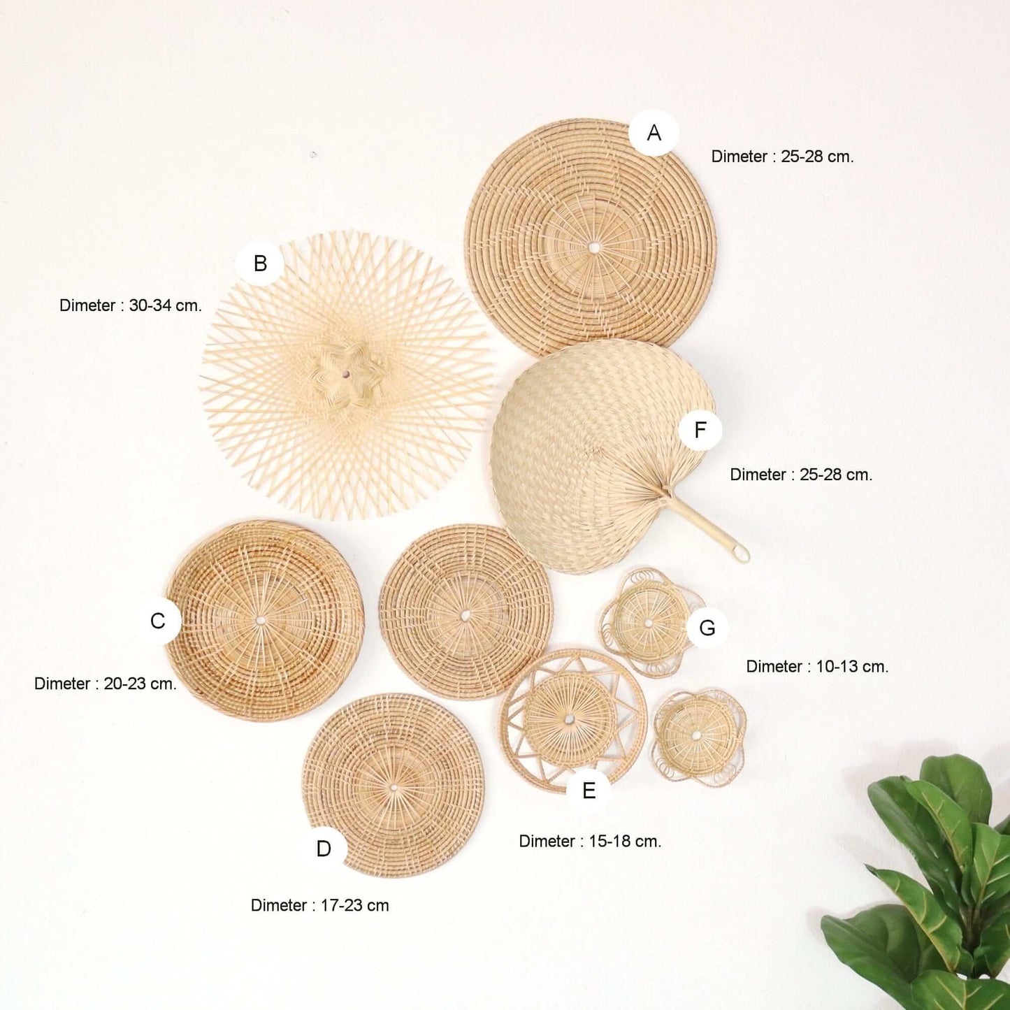 Ka Ya Pa - Wall Hanging Decor Set Of 9 By Thaihome | Wall Decor | Modishstore - 2